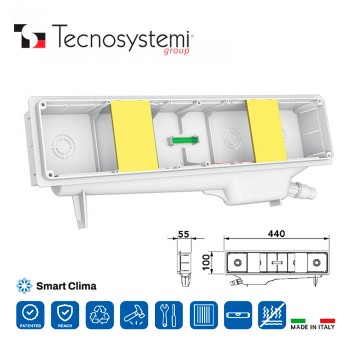 Монтажная коробка с сифоном и крышкой с винтами COMPACT-ELITE Tecnosystemi