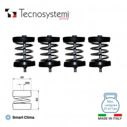 Виброизолятор пружинный с резиновыми колпаками Ø 60x80h Tecnosystemi