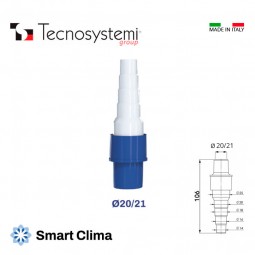 Муфта для дренажного шланга D20/21 (прямой фитинг) Tecnosystemi