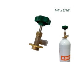 Вентиль СН-339 для баллончиков с хладагентом 1/4"x5/16"<br>