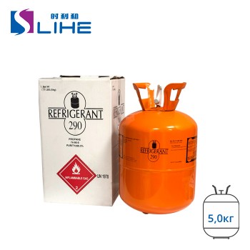 Хладагент R290 в одноразовых баллонах по 5кг Хладагент R290 в одноразовых баллонах по 5кг
