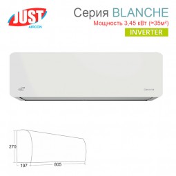 Сплит-система JUST Blanche JAE-12HPSIA/MB / JAEO-12HPSIA/MB настенный тип-foto2