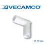 Соединитель угловой для спирального шланга d-16 мм Vecamco