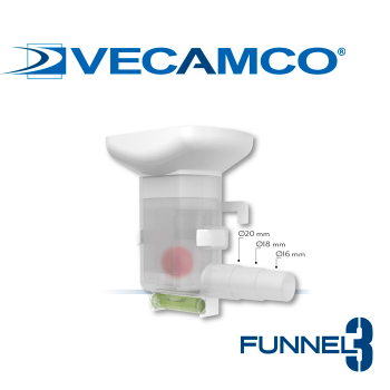 Сухой механический сифон с воронкой для сбора конденсата FUNNEL 3 Vecamco