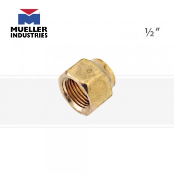 Короткая кованая гайка Mueller NS4‐8 латунь