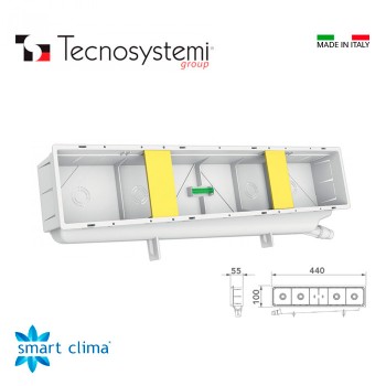 Монтажная коробка COMPACT-CLASSIC с крышкой на защелках Tecnosystemi