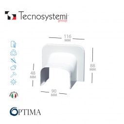 Короб декоративный Optima TA 62 (угловой торцевой элемент) Tecnosystemi