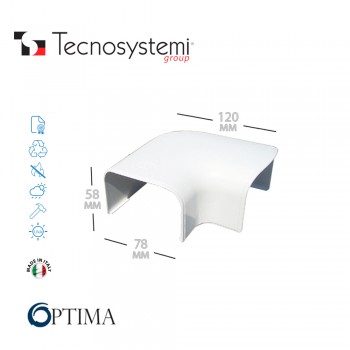 Короб декоративный Optima CP 75 (плоский угол) Tecnosystemi