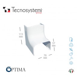 Короб декоративный Optima CAI 75 (внутренний угол) Tecnosystemi 