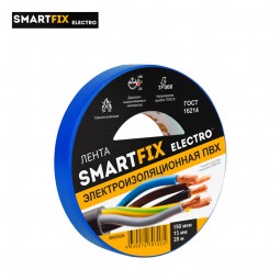 Изолента SmartFix ELECTRO 150 мкм, ПВХ 15мм х 20м, SFE152G синяя