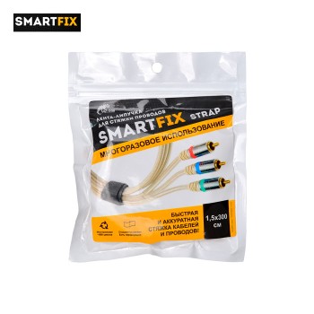 Лента-липучка для стяжки проводов W-con 15мм х 3м SmartFix STRAP
