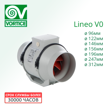 Вентилятор канальный Vortice Lineo V0